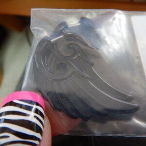 Fake gauge earrings-wings